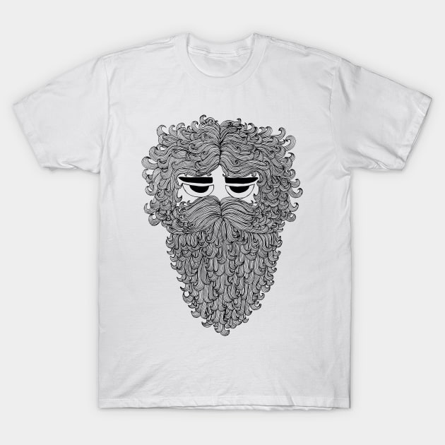 Bearded Man T-Shirt by Gioco1